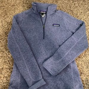 Purple Patagonia sweatshirt